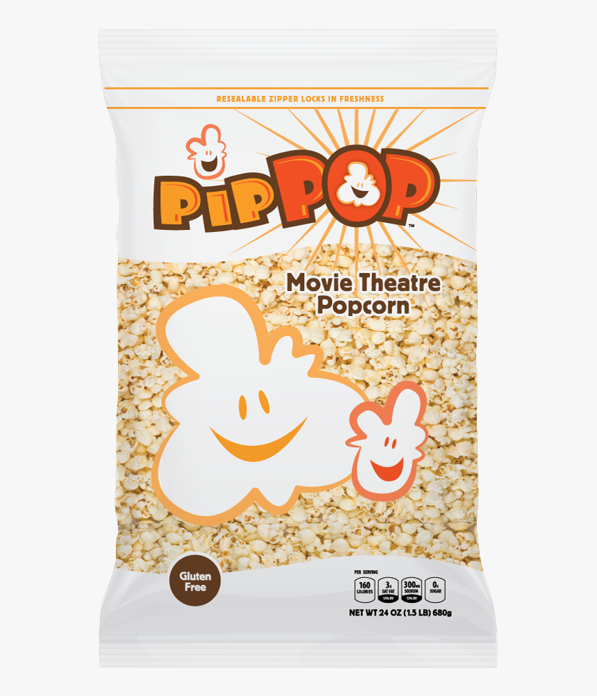 Movie Theatre Popcorn - Pip Pop Popcorn, HD Png Download