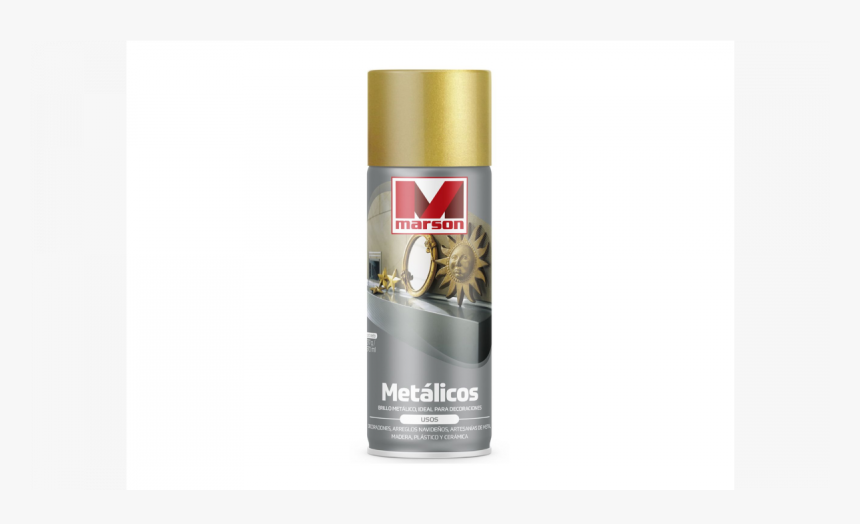 Spray Esm Metalizado Dorado 485ml Marson , Png Download - Cosmetics, Transparent Png
