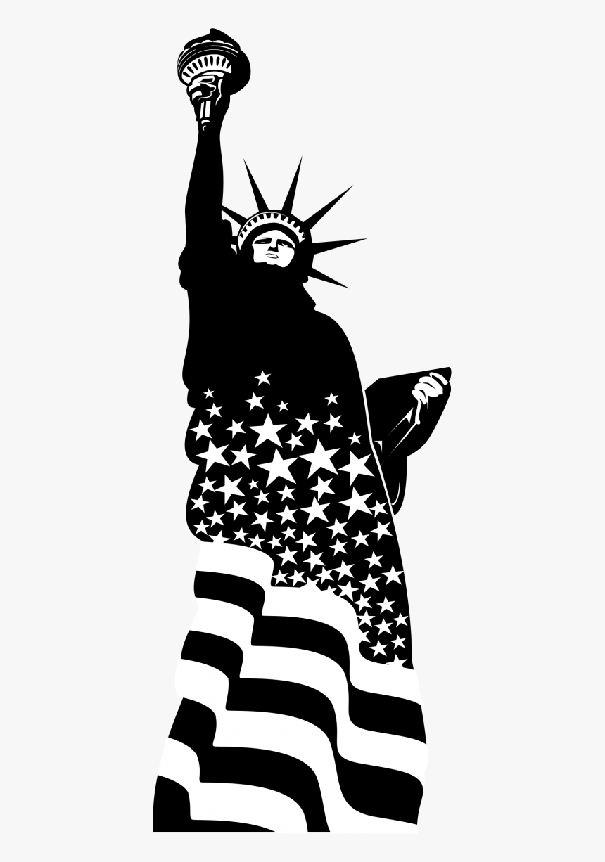 Statue Of Liberty Silhouettes, HD Png Download
