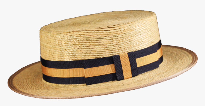 Sombrero Canotier Palma Natural Dorado - Canotie Png, Transparent Png