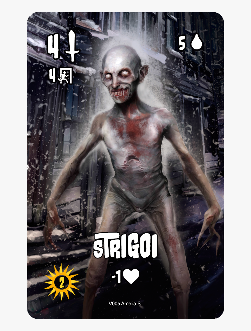 Card Of A Strigoi Vampire - Barechested, HD Png Download