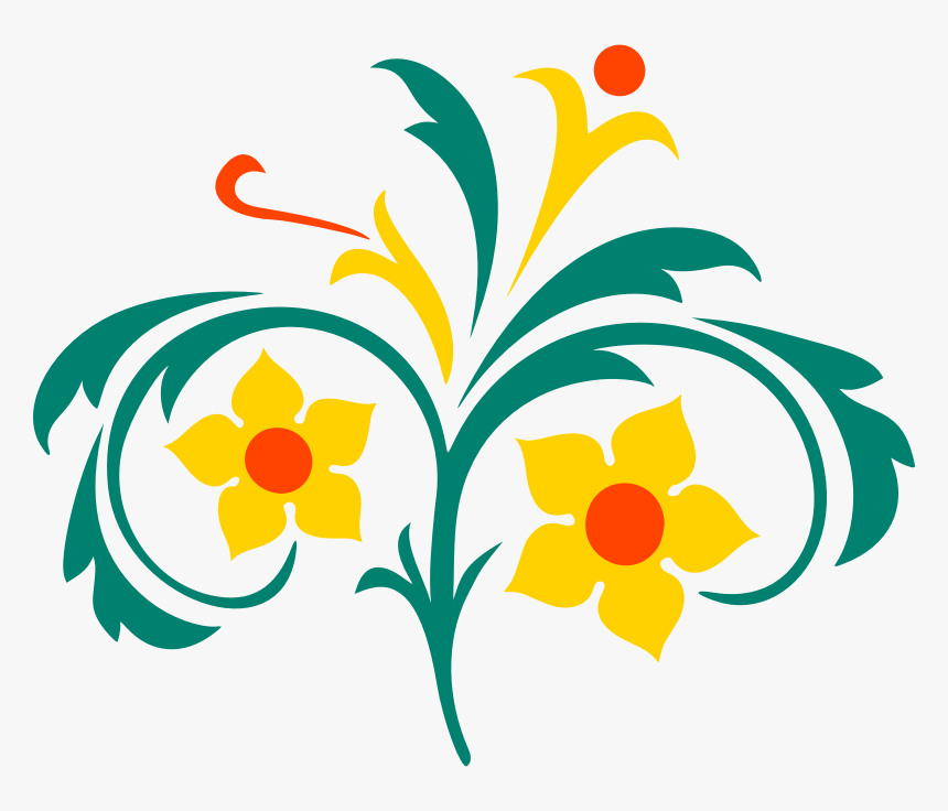 Clip Art Free High Quality Easy To Support By Firkin - Flower Silhouette In Colour, HD Png Download