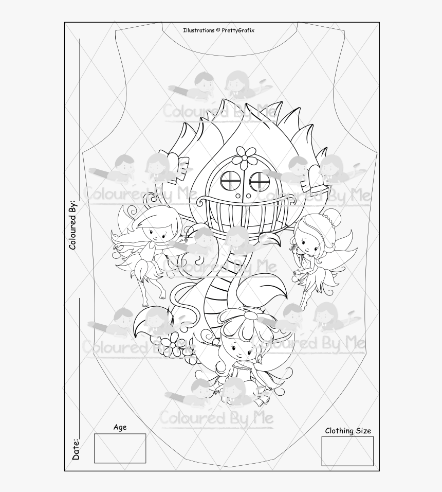 Fairies And House - Line Art, HD Png Download