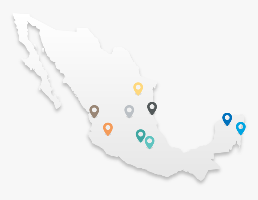 Free Vector Map Of Mexico, HD Png Download