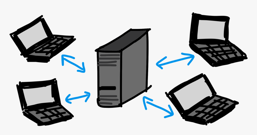 Then, We Have A Back-end Application, A Web Service, - Client Server Network Hd, HD Png Download