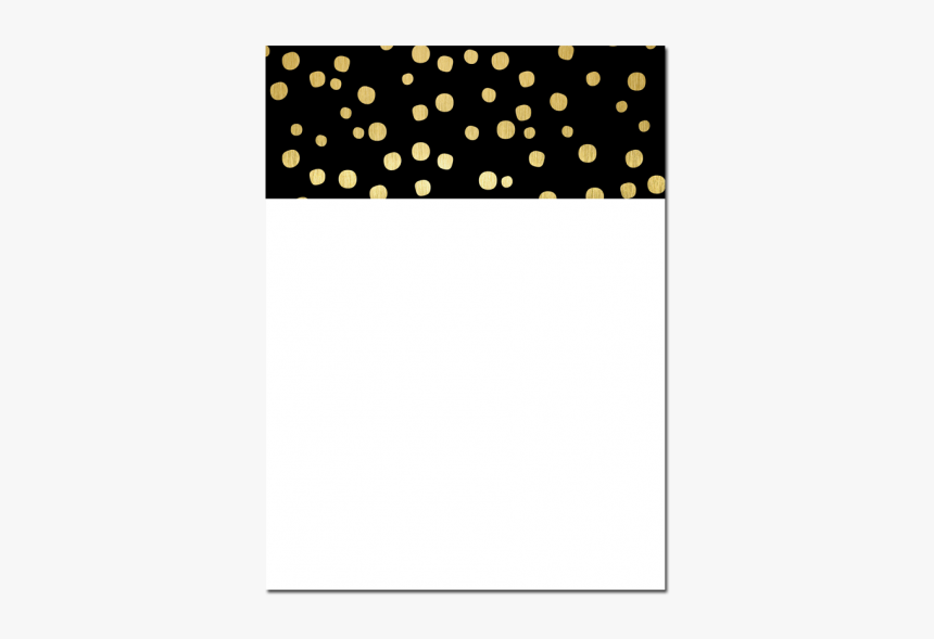 Note Pad Black Gold Confetti - Polka Dot, HD Png Download