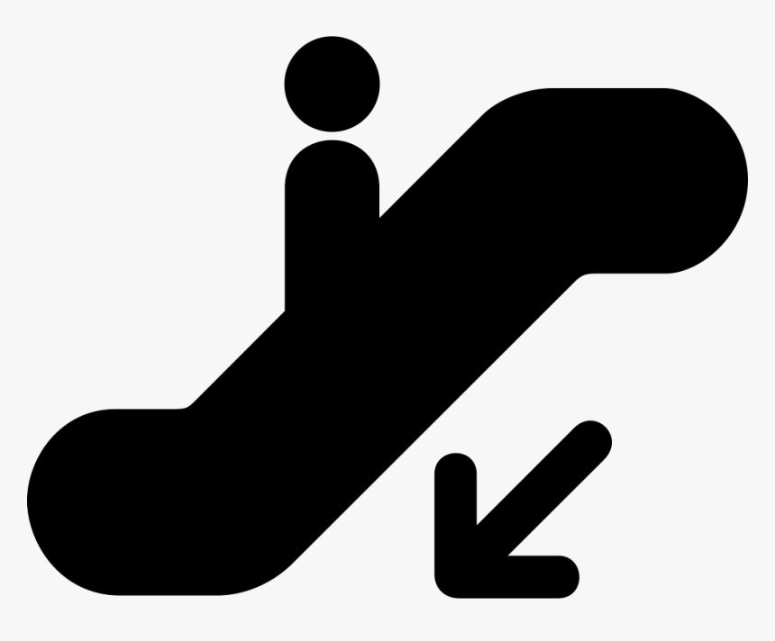 Under The Escalator - Escalator Going Down Icon, HD Png Download