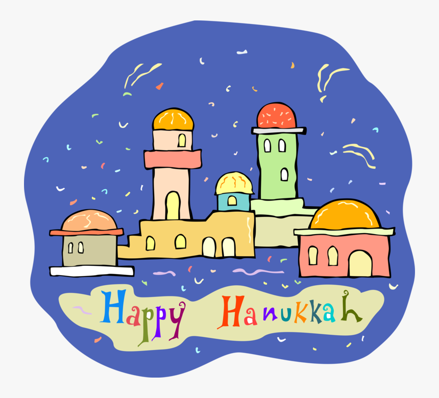 Vector Illustration Of Happy Hanukkah Jewish Festival - Illustration, HD Png Download