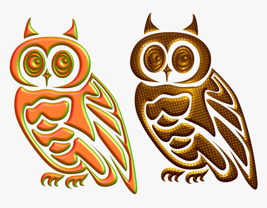 Golden Owl Png,graphic Design Studies - Symbol Owl, Transparent Png