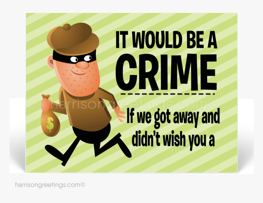 Cartoon Birthday Postcards For Customers - Thief Cartoon, HD Png Download