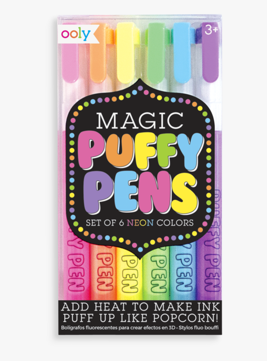 Magic Neon Puffy Pen Set - Magic Puffy Pens, HD Png Download