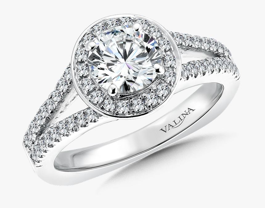 Engagement Rings Round Halo, HD Png Download