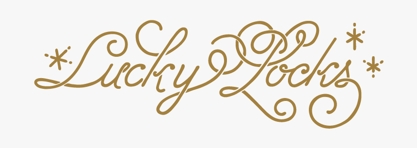 Luckylocks Logo Gold 09 - Calligraphy, HD Png Download
