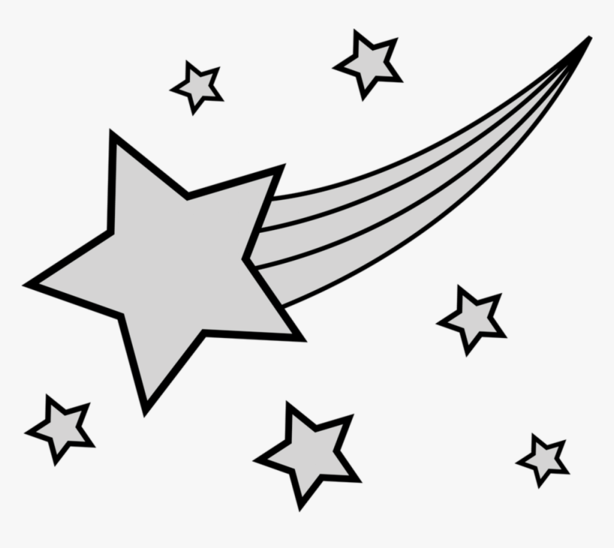 Estrella Fugaz Png , Png Download - Shooting Star Black And White, Transparent Png