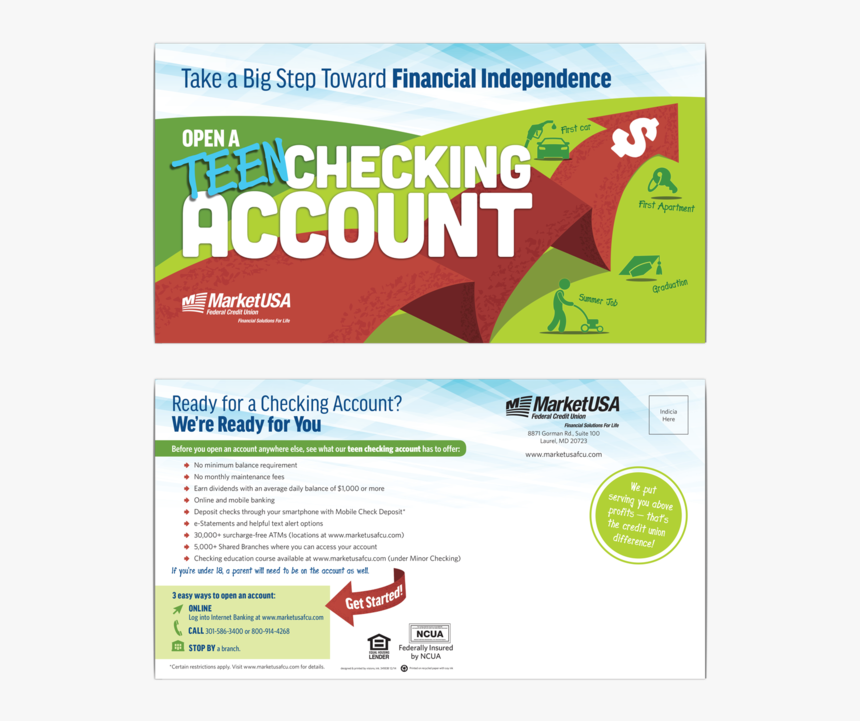 Postcard Market Usa Teen Checking Front Bck, HD Png Download