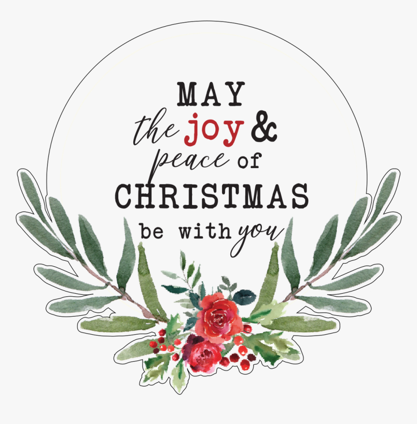 Joy & Peace Wreath Print & Cut File - Rosa Glauca, HD Png Download