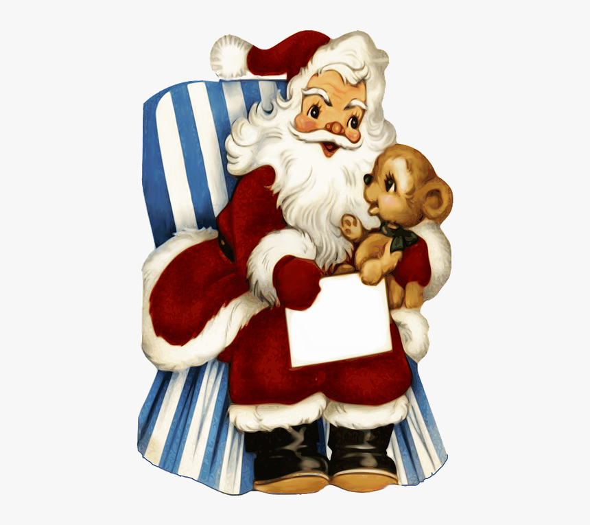 Vintage Santa Claus Png - Png Christmas Vintage Dog, Transparent Png