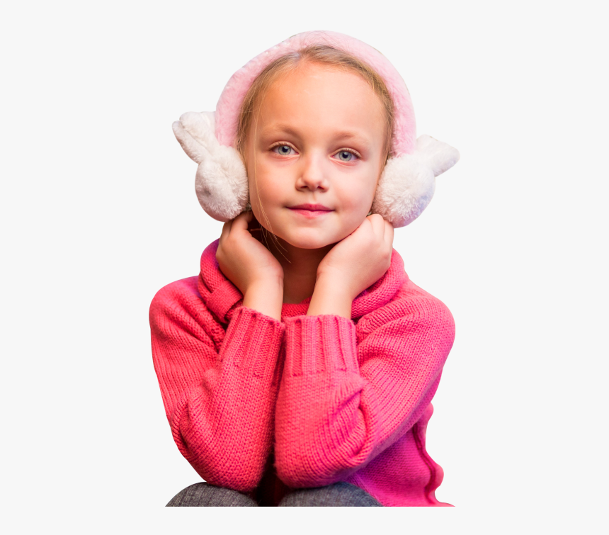 Young Cute Girl Wearing Warm Clothes Png Image - Child Cute Girls Png, Transparent Png
