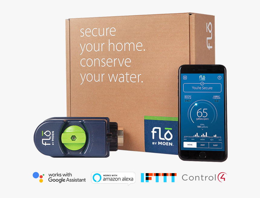 Flo By Moen Total Home Water Monitoring And Security - Flo By Moen, HD Png Download