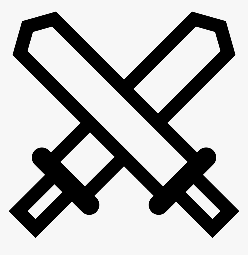 Swords Crossed - Workout Icon Png Free, Transparent Png