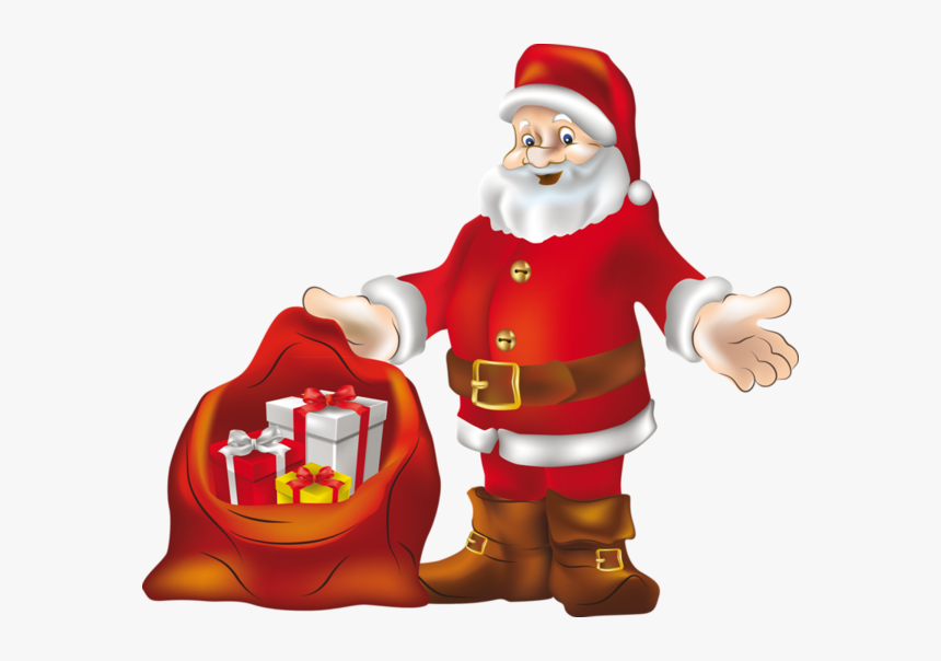 Christmas Tree With Santa Claus - Santa Claus Images In Transparent Background, HD Png Download
