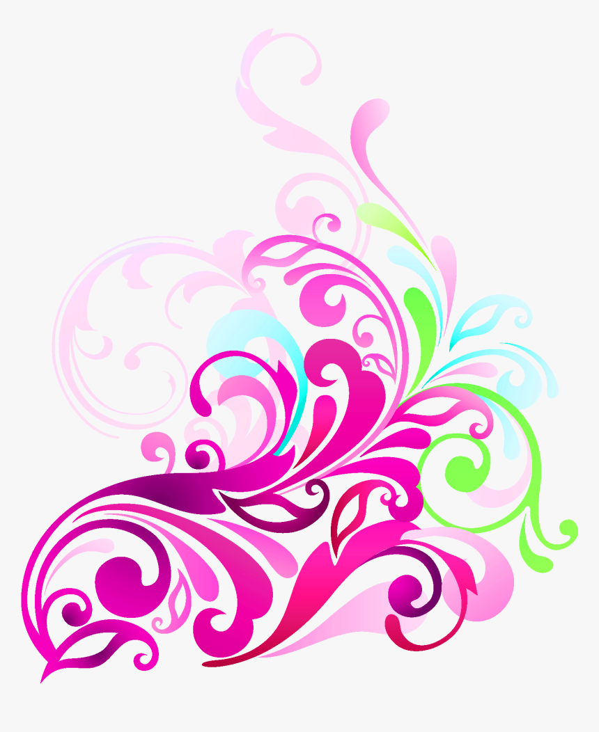 Cafepress Floral Swirl 3 X5 - Modern Clip Art, HD Png Download