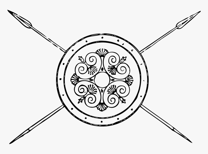 Greek Spear And Shield, HD Png Download