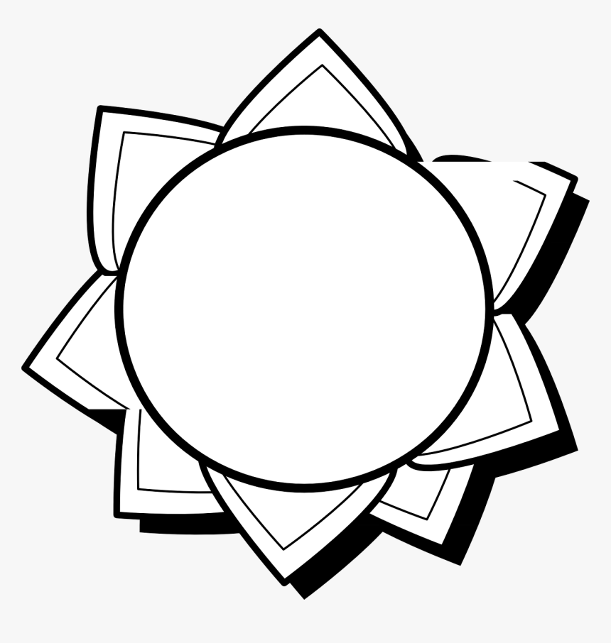 Outline Of A Sun, HD Png Download