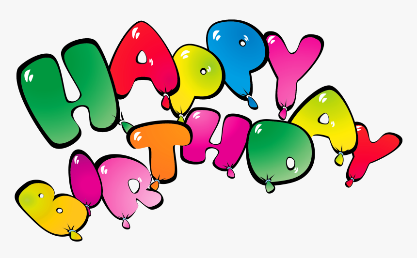 Transparent Happy Birthay Balloons Png Clipart Picture - Cartoon Transparent Background Birthday Cake, Png Download
