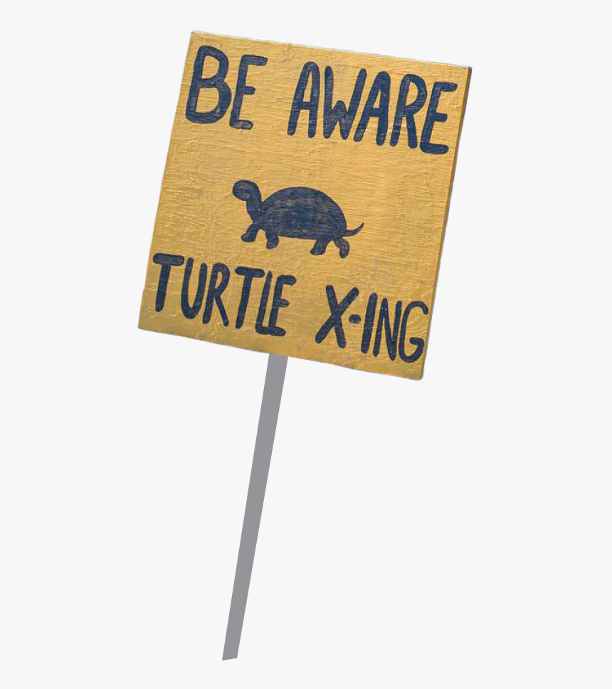 Turtle Crossing - Sign - Sign, HD Png Download