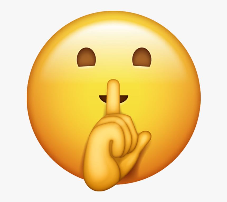 Shh Emoji Png, Transparent Png