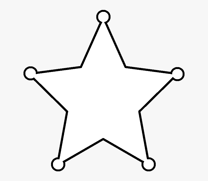 Western Star Clip Art - White 5 Point Star, HD Png Download