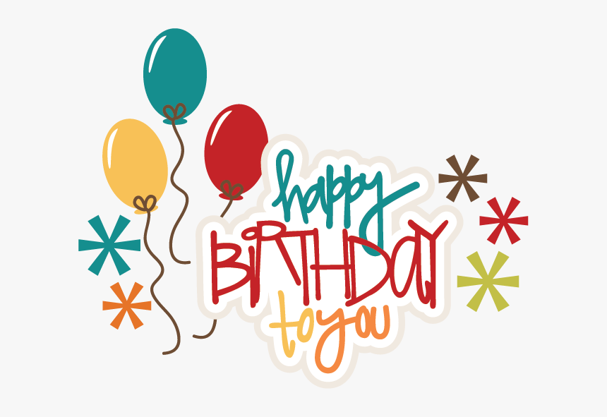 Happy Birthday With Balloons Clip Arts - Happy Birthday Png, Transparent Png