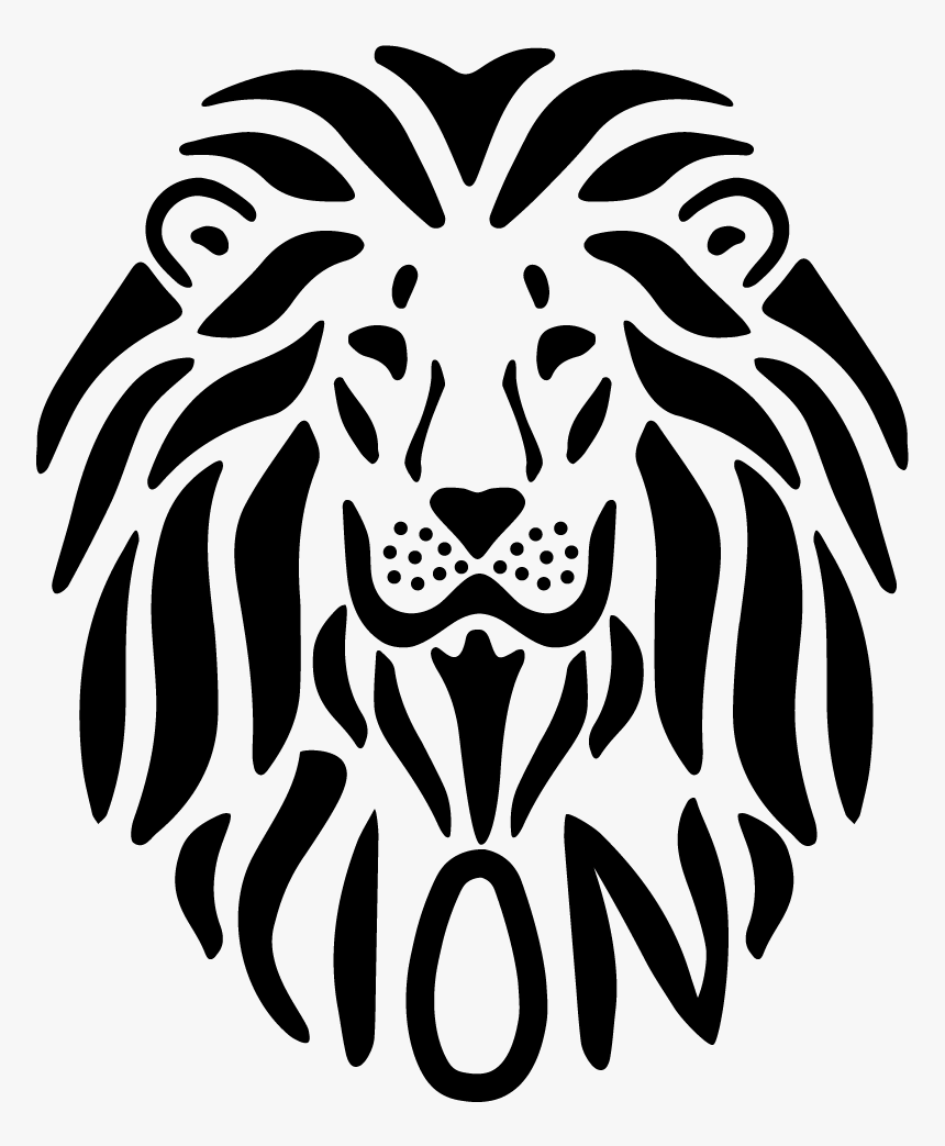 Clip Art Big Cat Rescue On - Outline Lion Head Drawing, HD Png Download