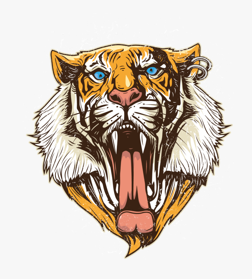 Transparent Lions Head Clipart - Logo Tiger Png, Png Download