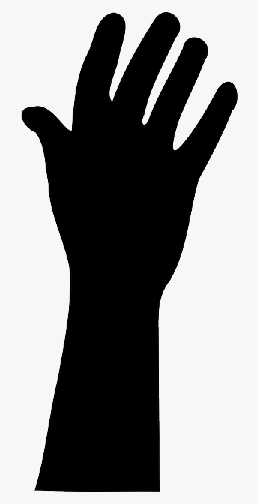 Raise Clipart Hand Clipart Png Library Library - Hand Silhouette Png, Transparent Png