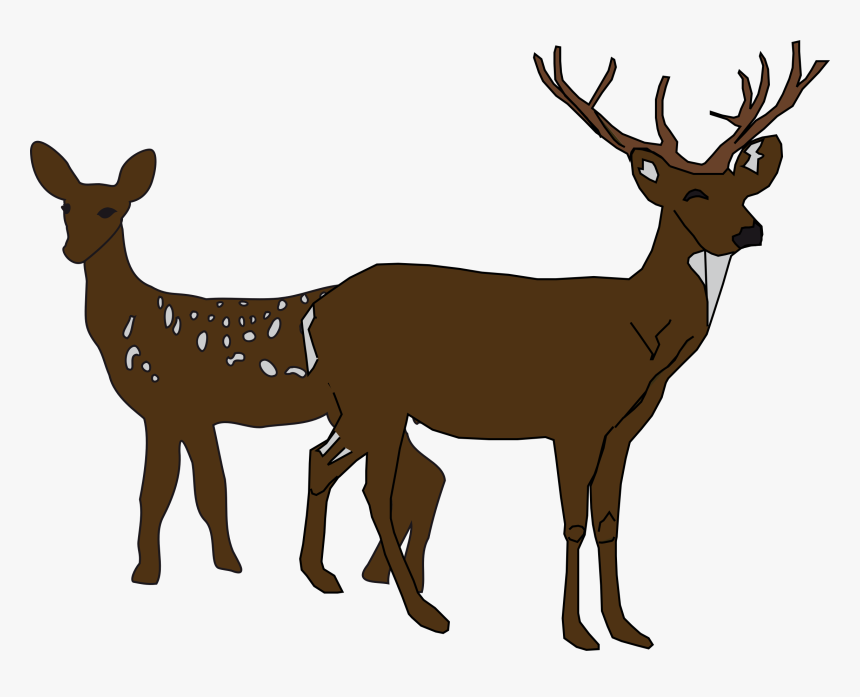 White-tailed Deer Silhouette Clip Art - Deer Silhouette Clipart Png, Transparent Png
