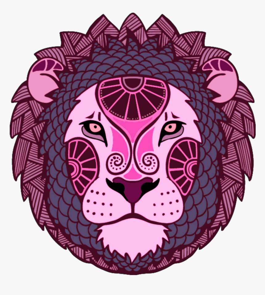 #lion #lionshead #leo #zodiacsignstickers - Lion Png, Transparent Png