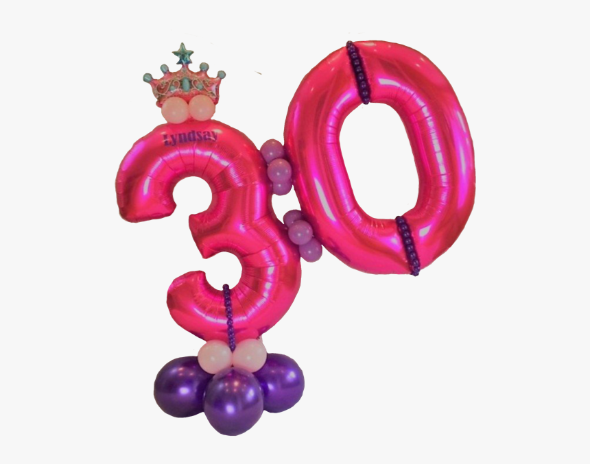 30th Birthday Princess Theme Display - 30th Birthday Balloon Png, Transparent Png