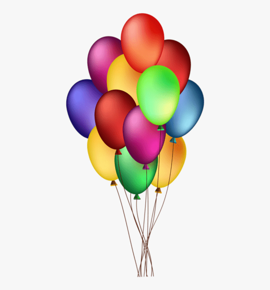 Bunch Of Colorful Balloons Png - Bunch Of Balloons Clipart, Transparent Png