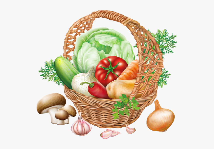 Basket With Vegetables Png - Basket Of Vegetables, Transparent Png