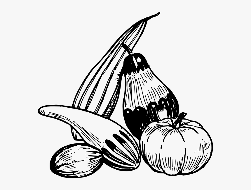 Vegetable Black And White Clipart Png, Transparent Png