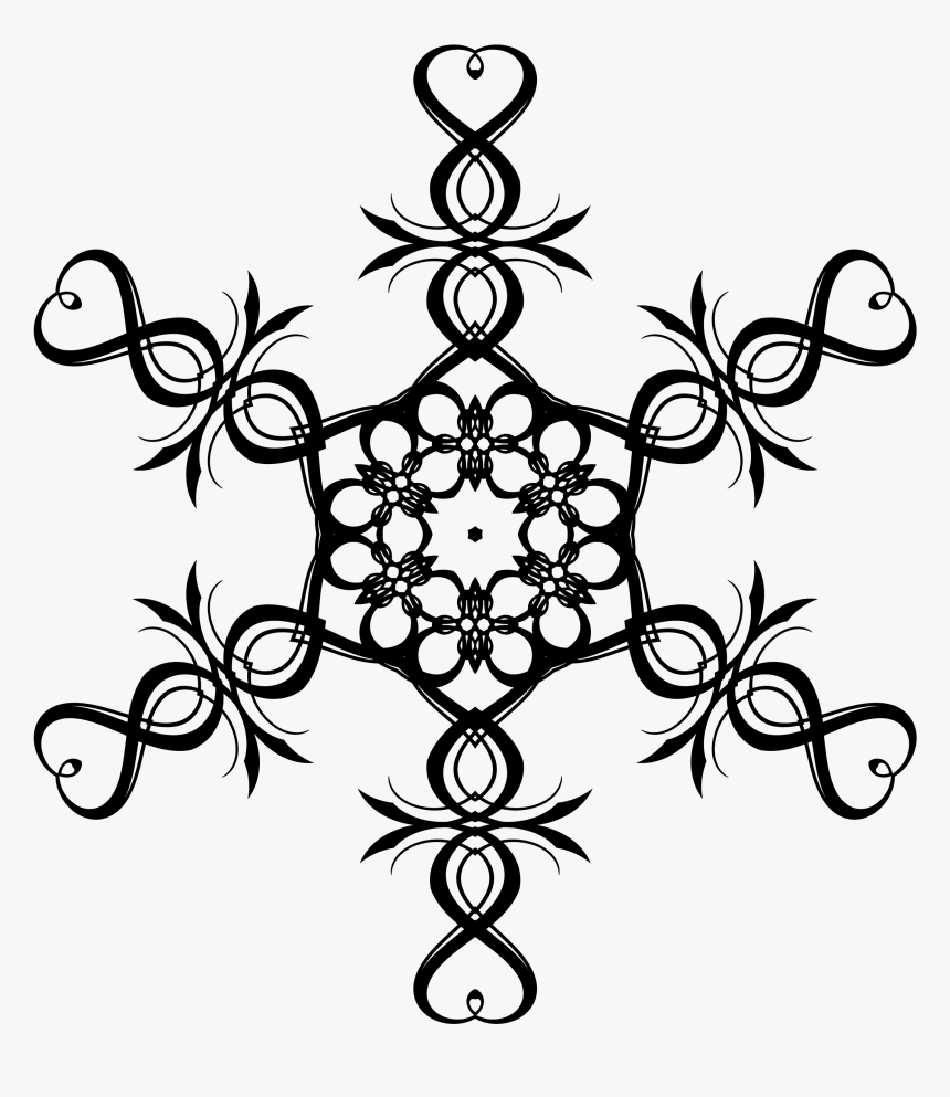 Tribal Heart Snowflake Clip Arts - Asterisk Png, Transparent Png