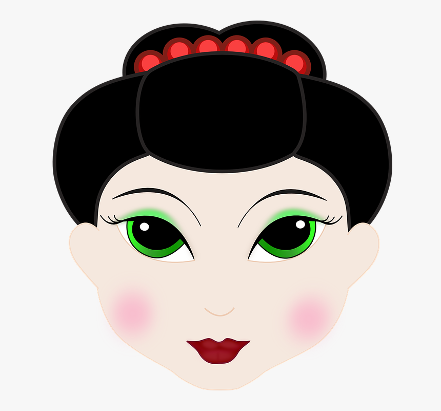 Geisha Girl Anime Svg Clip Arts, HD Png Download