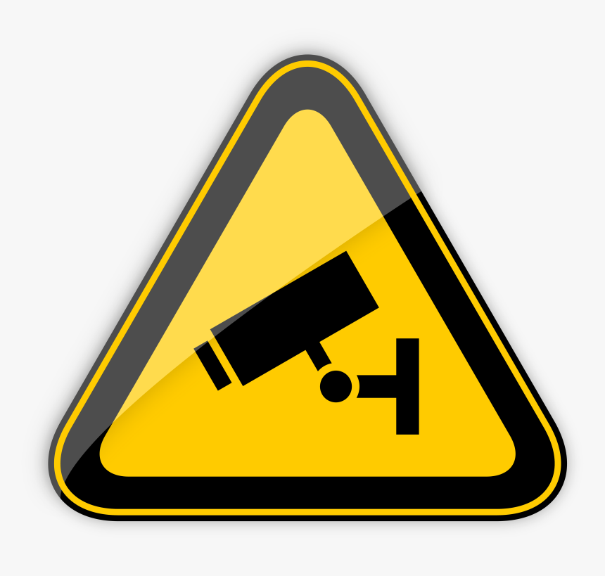 Cctv In Operation Warning Sign Png Clipart - Bio Hazard Sign Png, Transparent Png