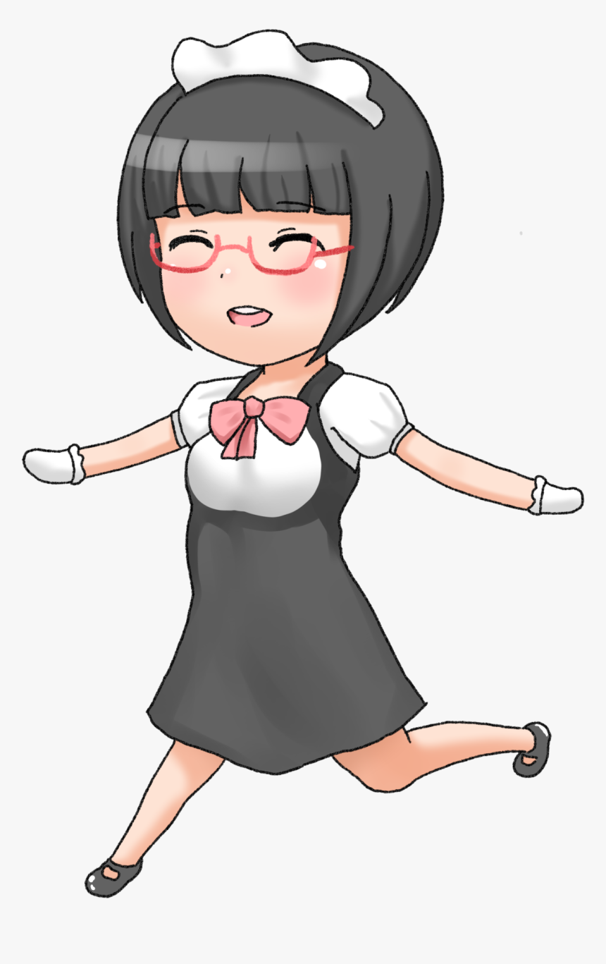 Playing Anime Girl Png Image - แม่บ้าน การ์ตูน, Transparent Png