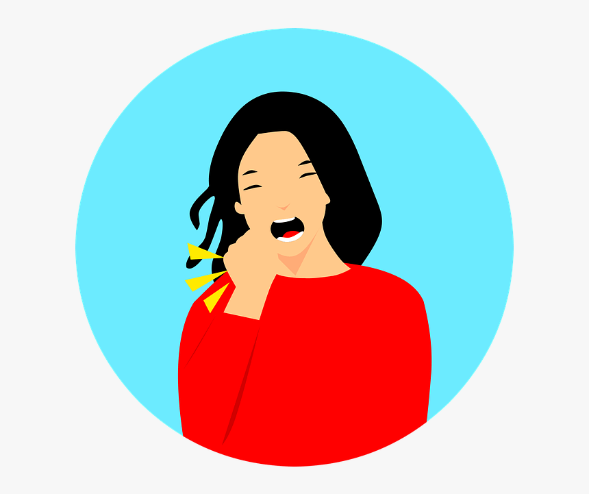 Cough, Cold, Flu, Woman, Disease, Face, Fever, Health - Coughing Png, Transparent Png