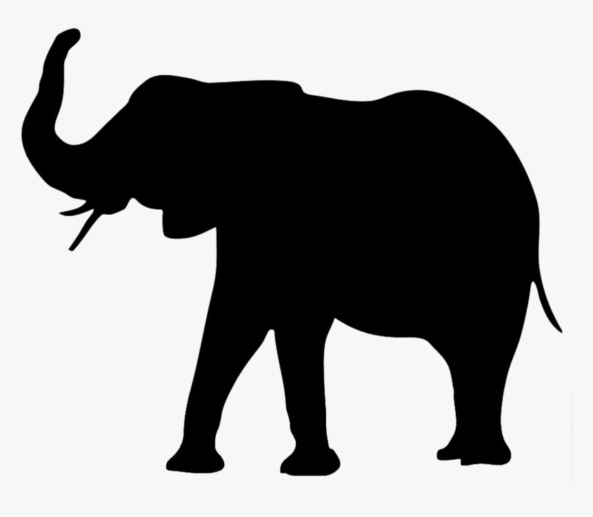 Transparent Shadow Clipart African Elephant Png Silhouette, Png