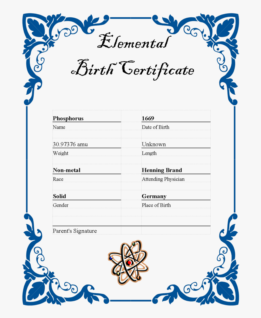 Transparent Birth Certificate Clipart - Cadre Bleu, HD Png Download