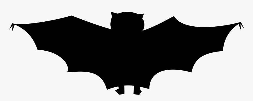 Bats Clipart Frame Png - Bat Plain Black, Transparent Png